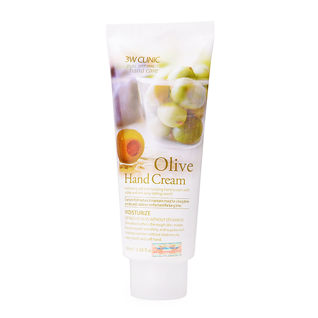 Kem Dưỡng Da Tay Olive 3W Clinic Hand Cream (100ml)